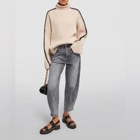 💕MOTHER SUPERIOR💕 The Curbside Ankle Jeans ~ Dancing Shadow Grey 29 NWOT - Picture 2 of 16